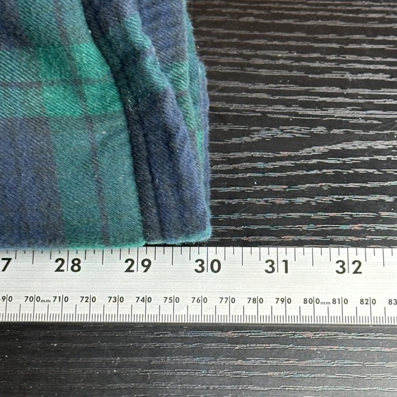 LL Bean Fleece Lined Flannel Shirt Jacket Mens Large Green Plaid 298189 - Picture 10 of 10